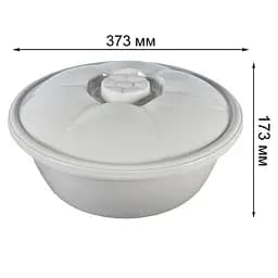 Миска Stars Plast кругла з кришкою бежевий 10.5 л (94035/беж) - мініатюра 2