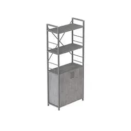 Етажерка 3/60 Ferrum-decor Серії Конект із тумбою 144x60x28 Сірий ДСП Бетон (FRD-104462)