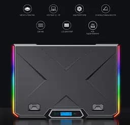 Охолоджувальна підставка для ноутбука до 18 дюймів GamePro GPCP-890 RGB 2xUSB 6xfans - мініатюра 3