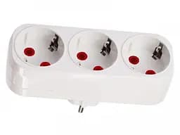 Тройник без заземления вертикальный белый 16А (18168) ТМ LUMANO