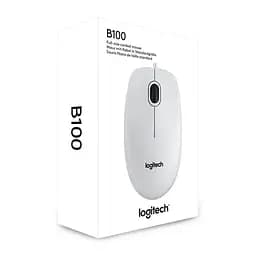Мишка Logitech B100 Optical USB 910-003360 White - мініатюра 2