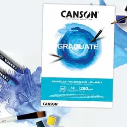 Склейка паперу для акварелі GRADUATE 250г/м2 20л середнє зерно Canson - мініатюра 6