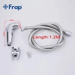 Гігієнічний гарнітур Frap F27 (лійка, шланг, кронштейн), Хром - мініатюра 6
