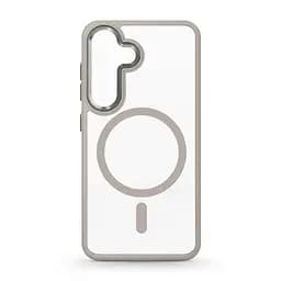 Чехол Samsung Galaxy S25 5G, Unit MagSafe, серый, прозрачный, магсейф, противоударный, магнитный, панель-накладка с поддержкой MagSafe, с поддержкой беспроводной зарядки, TPU+PC, защита всего корпуса, ударопрочный, ArmorStandart (ARM82262)