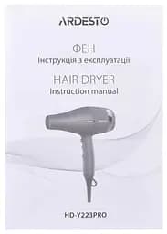 Фен HD-Y223PRO, Black, 2200W ARDESTO teh0023499 - мініатюра 7