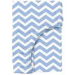 Простирадло Cosas на резинці 90x190x25 blue zigzag, блакитний (ZigBlue_90x190x25)