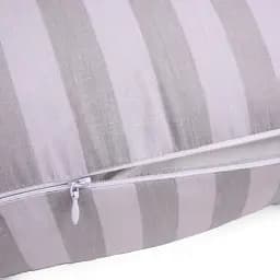 Подушка для вагітних та відпочинку MirSon Г-подібна №5004 Color Line Stripe White Gray 140х40х20 см біло-сіра (2200010969559) - мініатюра 3