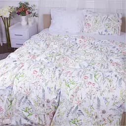 Пододеяльник на молнии MirSon Language of flowers 22-1352, сатин, 143х210 см, разноцветный