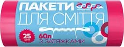 Пакети для сміття Добра господарочка, з затяжками, 60 л, 25 шт. (4820086521925)
