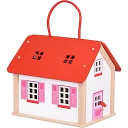 Кукольный домик Goki Дорожный с ручкой, 24 предмета (51780G)