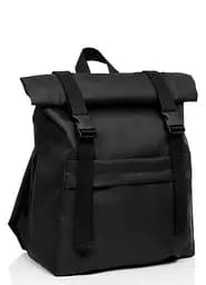 Чоловічий рюкзак Sambag RollTop Milton чорний тканевий 41 х 30 х 16 см (24211065m)