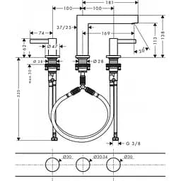 Змішувач для раковини Hansgrohe Finoris 76033700 білий матовий - мініатюра 2