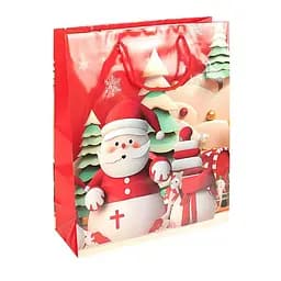 Пакет подарочный "Новый год" Bambi 2571-2-3 размер 26х32х10 см