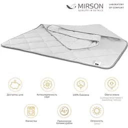Ковдра вовняна MirSon Bianco Екстра Преміум №0785, літня, 155x215 см, біла - мініатюра 5