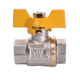 Кран кульовий прямий Solomon 1/2″ ВВ ЖБ PN40 B1007 - мініатюра 2
