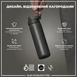 Пляшка для води ION8 металева 600 мл Stainless Steel Grey (I8SS600GRY) - мініатюра 4