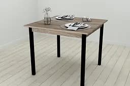 Стіл кухонний Ferrum-decor Дієго 75x90x90 Чорний ДСП Сонома Трюфель 16мм (FRD-106319) - мініатюра 5