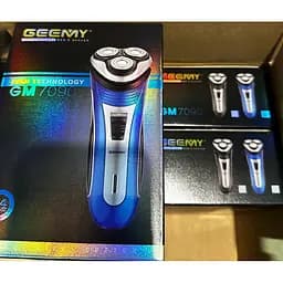 Чоловіча електробритва для бороди Geemy 7090 роторна акумуляторна електро бритва Чорна - мініатюра 9