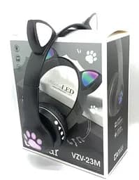 Бездротові дитячі Bluetooth навушники Cat Ear VZV-23M з котячими вушками Чорні - мініатюра 5