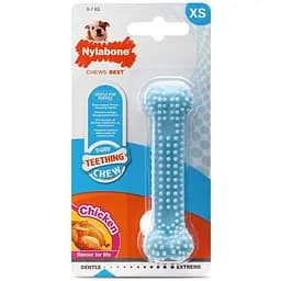 Nylabone Puppy Chew Dental Bone нилабон дентал боун жевательная игрушка кость для щенков вкус курицы (SP83239)