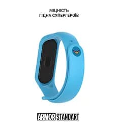 Ремінець ArmorStandart Superhero Edition для Xiaomi Mi Band 7/6/5 Captain Marvel Blue (ARM57075) - мініатюра 3