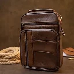 Месенджер чоловічий 20434 Vintage коричневий - мініатюра 6