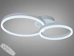 Люстра стельова Diasha кільця біла 50 Вт димер пульт