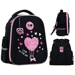 Рюкзак GoPack Education 165S Heart Черно-розовый (GO26-165S-2)