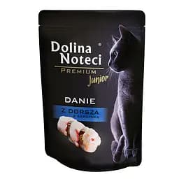 Корм для собак Dolina Noteci Premium Danie паучи для кошенят 85 г (треска і сардина)