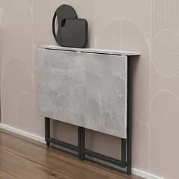 Стіл розкладний Моріс Ferrum-decor 750x1000x600 Чорний метал ДСП Бетон 16 мм (FRD-104675) - мініатюра 2