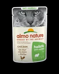 Вологий корм Almo Nature з куркою для котів, що сприяє виведенню вовни (70 гр.)