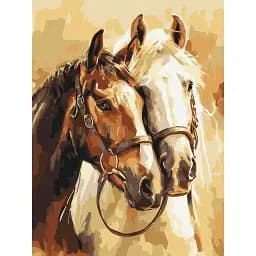 Картина по номерам Brushme Благородные кони 30x40 см