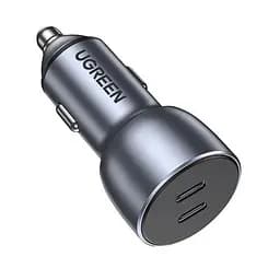 Автомобильный адаптер - зарядное устройство быстрое Ugreen CD213 2*USB-C 40 W (70594)