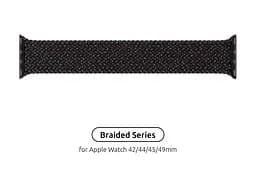 Ремінець ArmorStandart Braided Solo Loop для Apple Watch 49/46/45/44/42 (Series 1-3) Black Unity Size 6 (148 mm) (ARM64907)
