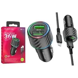 Зарядний пристрій Borofone BZ21A Micro QC3.0 36W 2 x USB/3.0 A