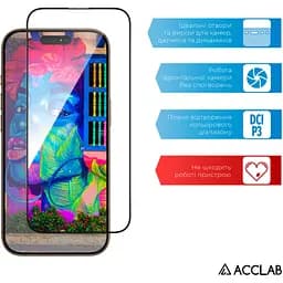 Скло захисне ACCLAB Full Glue Apple iPhone 16 Pro Max Black (1283126593284) - мініатюра 5