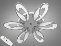 Пристельова плоска лед люстра з пультом, димером, підсвіткою, 105W