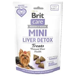 Ласощі Brit Care Mini Treats Liver Detox для собак малих порід для детоксу печінки з індичкою і смаком чорниці 50 г