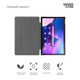Чохол-книжка на планшет Lenovo Tab M10 Plus (3rd Gen) TB125/TB128, Smart Case, black, підставка для планшета 10.61 , шкіряний, мікрофібра, на магніті, ArmorStandart (ARM63468) - мініатюра 3