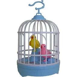 Игрушка музыкальная Lindo Клетка с птичками синяя (HX918А сын)