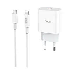 Зарядное устройство Hoco C76A Type-C PD 20W белый + кабель Type-C to Lightning