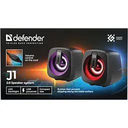 Акустична система 2.0 Defender J1, 6Вт, підсвітка, USB, чорна (65961) - мініатюра 6
