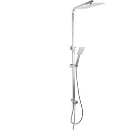 Душова стійка універсальна Lidz Kubis 1120 на два споживача LDKUB1120NKS46111 Nickel, Нержавіюча сталь