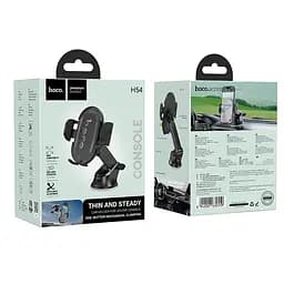Холдер Hoco H54 Brusco ultra-thin push-type car holdercenter console Чорний - мініатюра 2