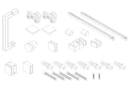 Двері в нішу Koer SR SD02-120x200-TR-01 прозоре скло Easy Clean 8 мм, хром KR5384, універсальні, прозорий, хром - мініатюра 7