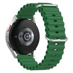 Браслет Hump для Samsung Galaxy Watch 5 - темно-зелений ширина кріплення 20мм силікон Watchbands (W22-5WB12227561) - мініатюра 2