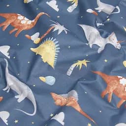 Дитяча постільна білизна в ліжечко DINOSAURS, синій (DinoPalmaBlue_Honey11_140) - мініатюра 5
