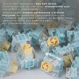 Клавіатура Epomaker TH80 PRO V2 Sea Salt Silent Black механічна бездротова (TH80-PROV2-B-SS) - мініатюра 20