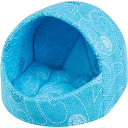 Лежак-будиночок для котів та собак Teremok Лукошко Д 103, №3, 45х50х35 см, блакитний