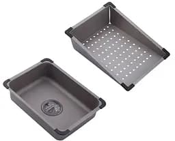 Кухонна мийка Kroner KRP Schwarze - SET7545NG PVD (3.0/0.8 мм) (CV033806) - мініатюра 12